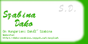 szabina dako business card